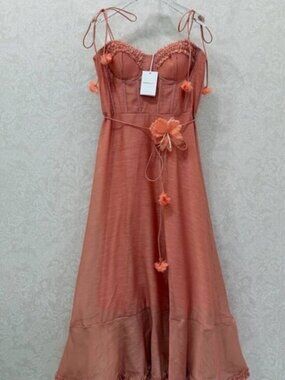 slim fit dress slacks Zimmermann Wavelength Teired Ruffle Midi Black Phoenix